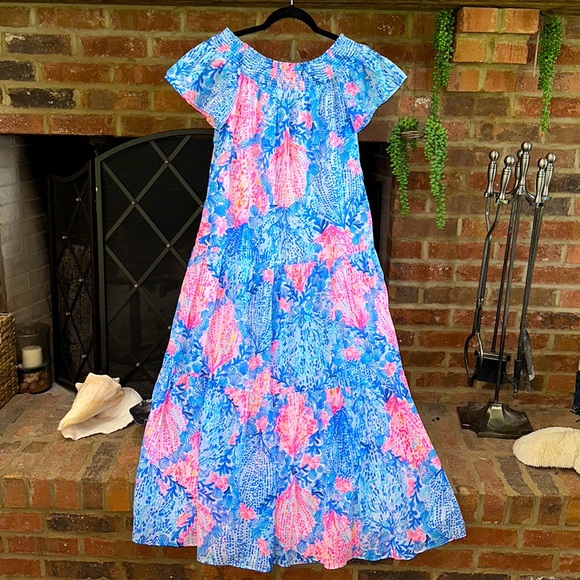 🦄🦄 HOLY GRAIL Lilly Pulitzer Dezi Maxi Dress Sway With Me Small NWT